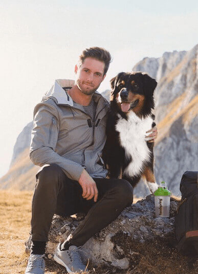 Michael Perdacher And Pet Bruno